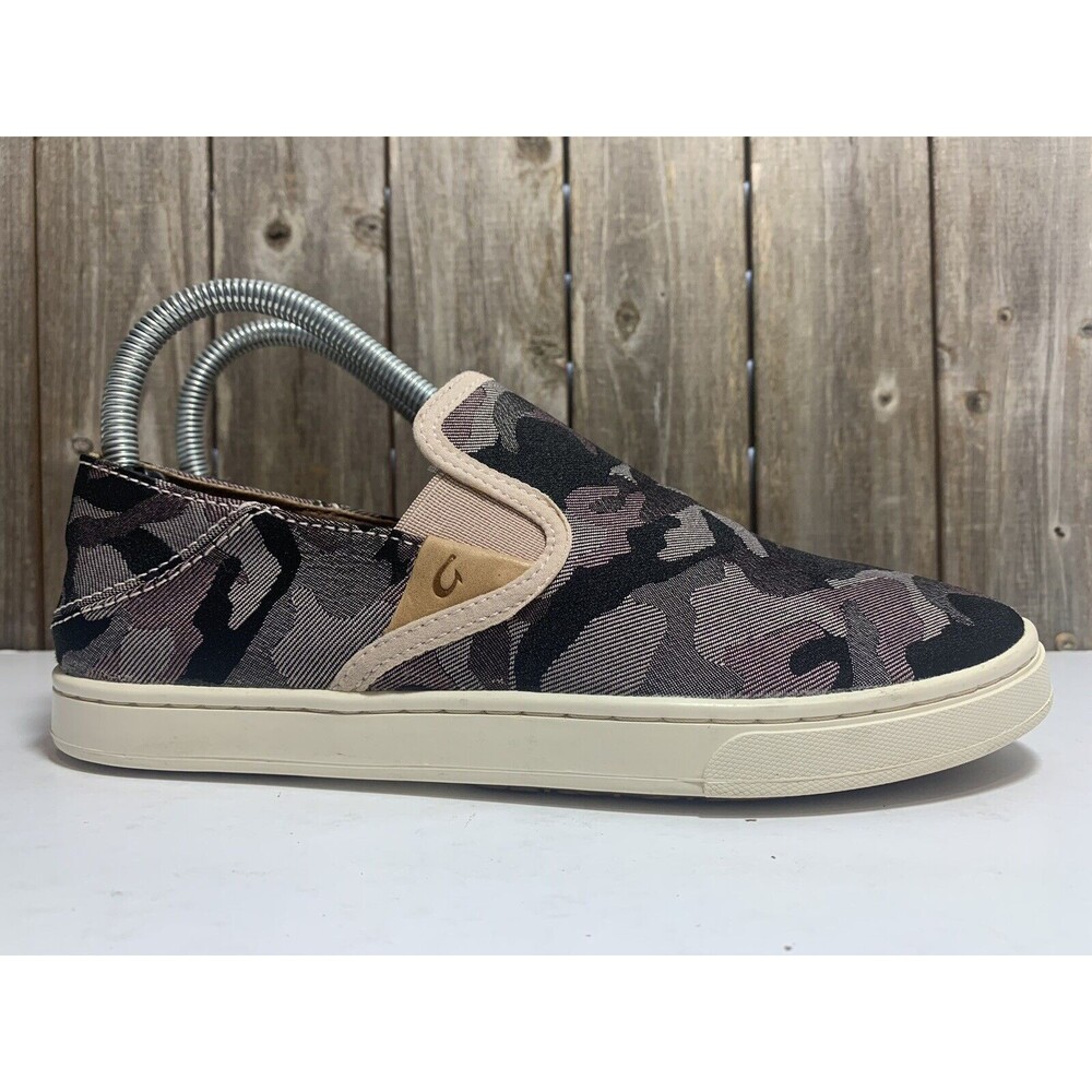 OluKai Pehuea Pa'i Ke Au Camo Slip On Sneakers Women's Shoe Size 7